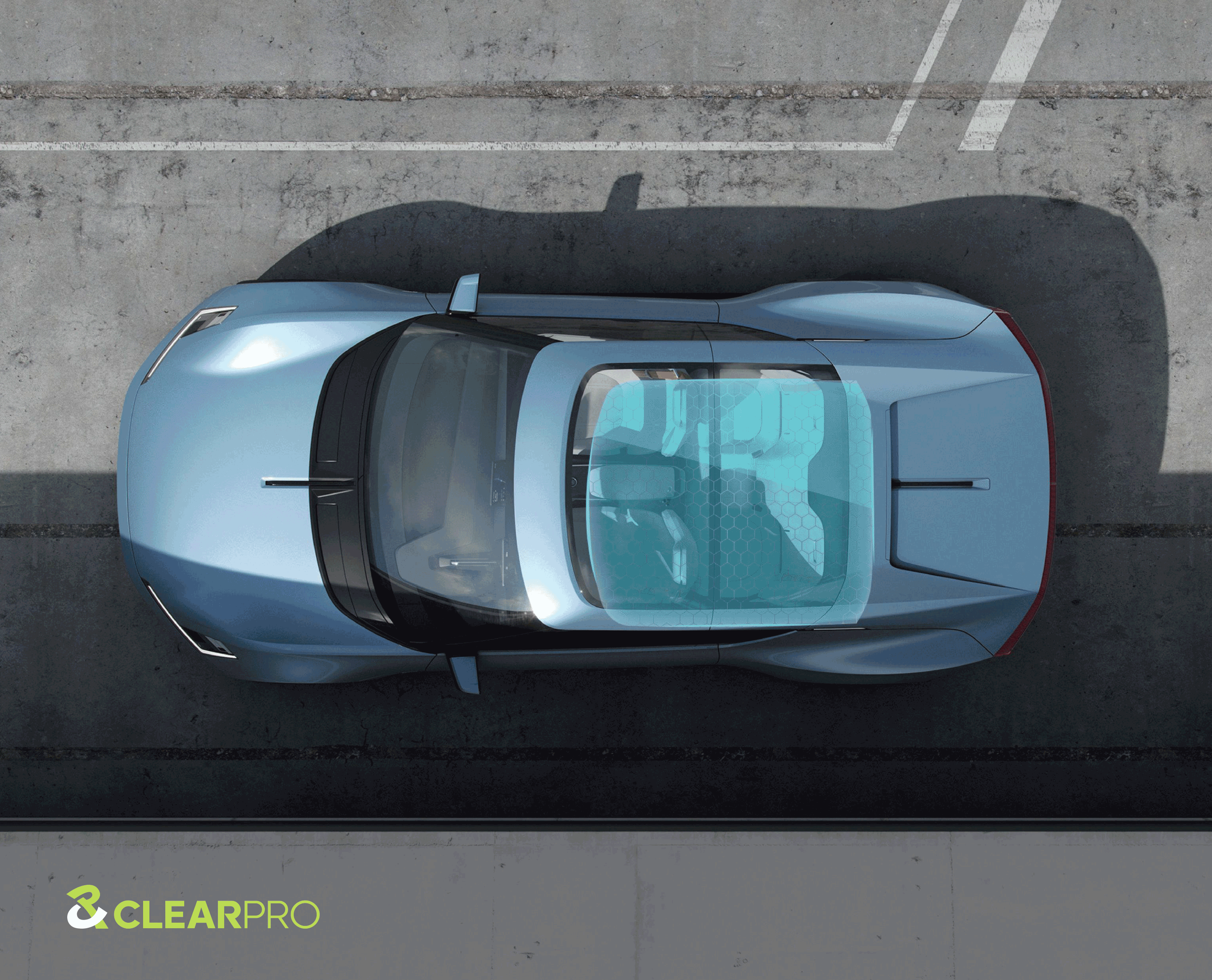 ClearPro SP70 Skylight Film on concept car